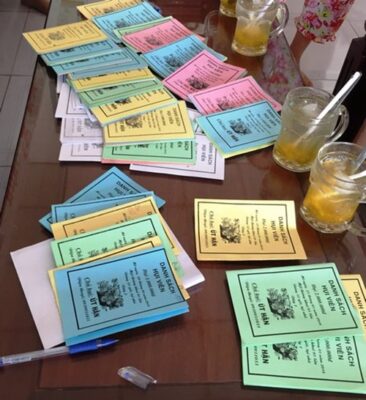 sổ hụi của hụi viên tham gia